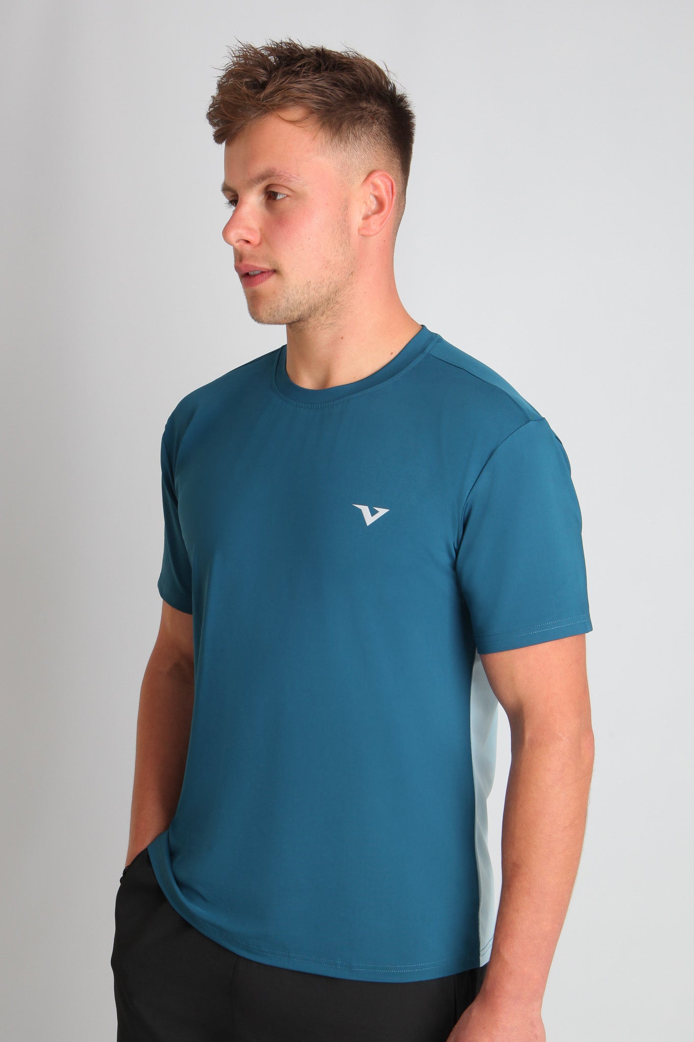 HexFlow™ T-shirt- Teal/Light Blue
