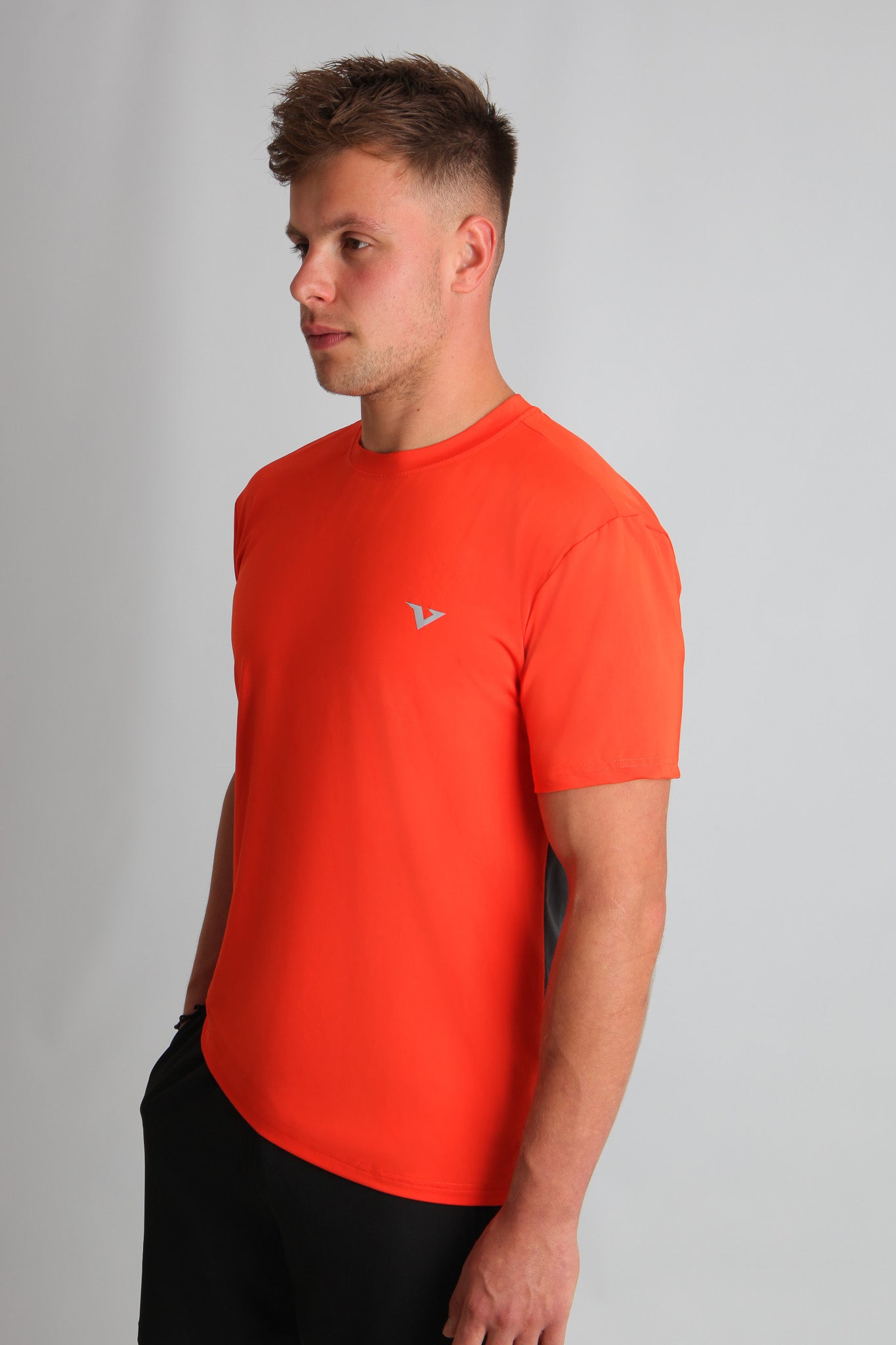 HexFlow™ T-shirt - Blood Orange/Grey