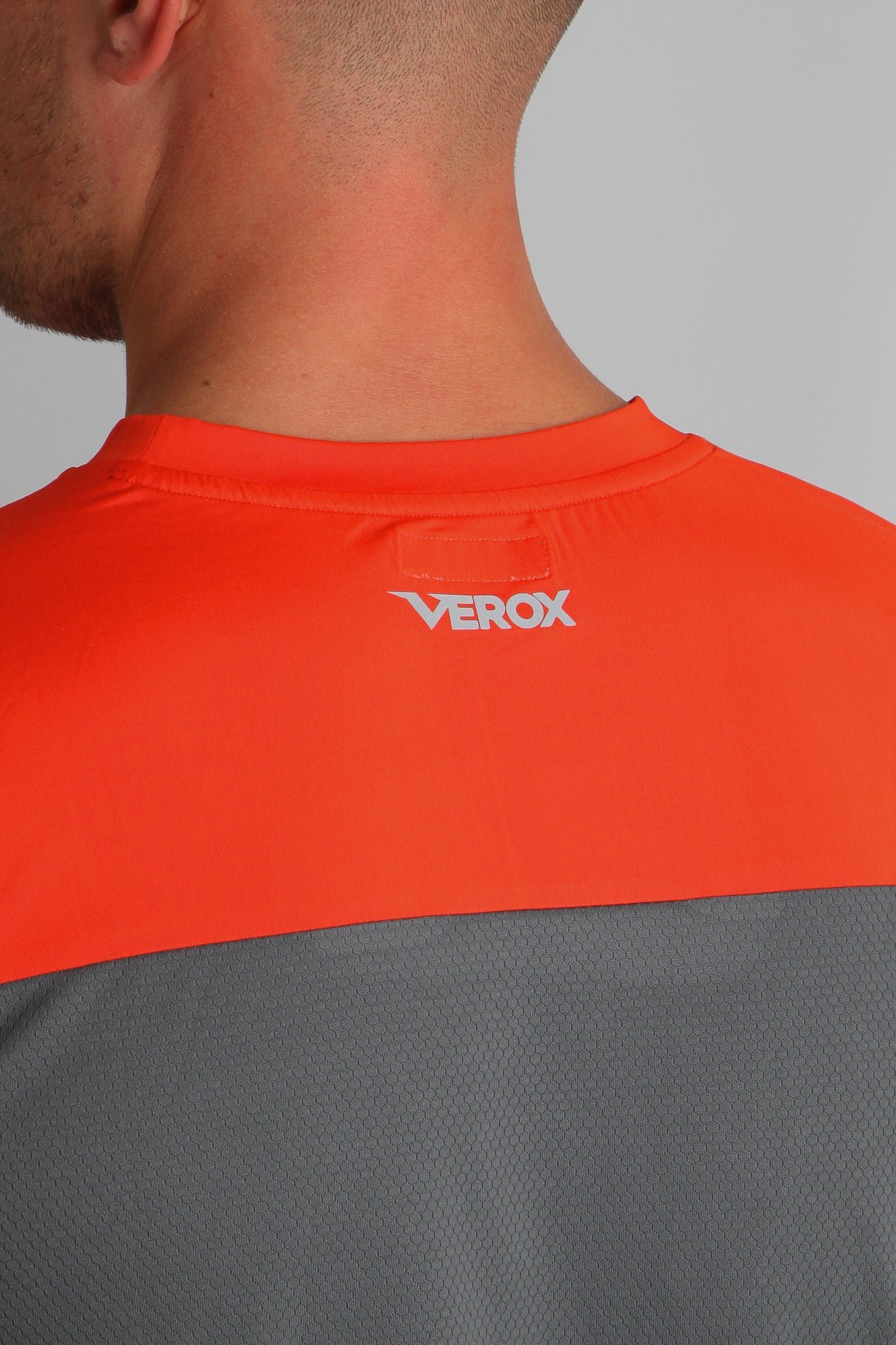 HexFlow™ T-shirt - Blood Orange/Grey