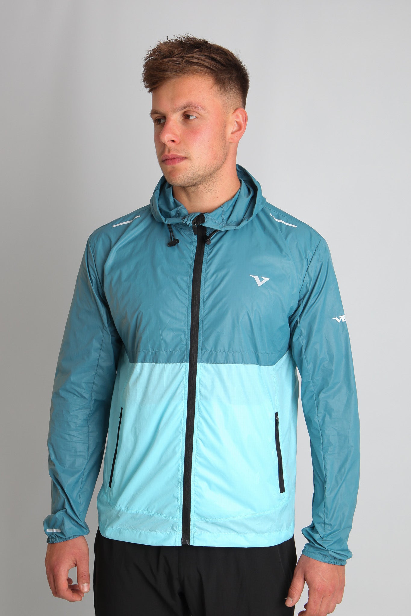Pace Windbreaker - Teal/Sky Blue