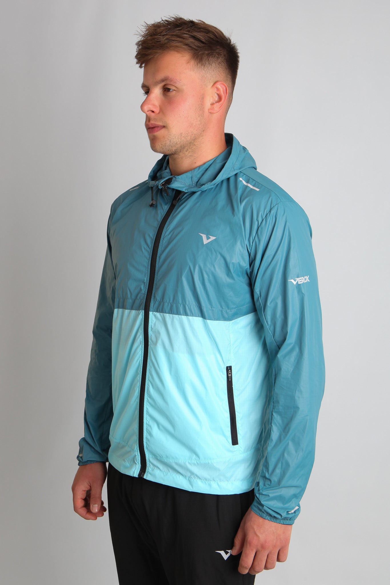 Pace Windbreaker - Teal/Sky Blue