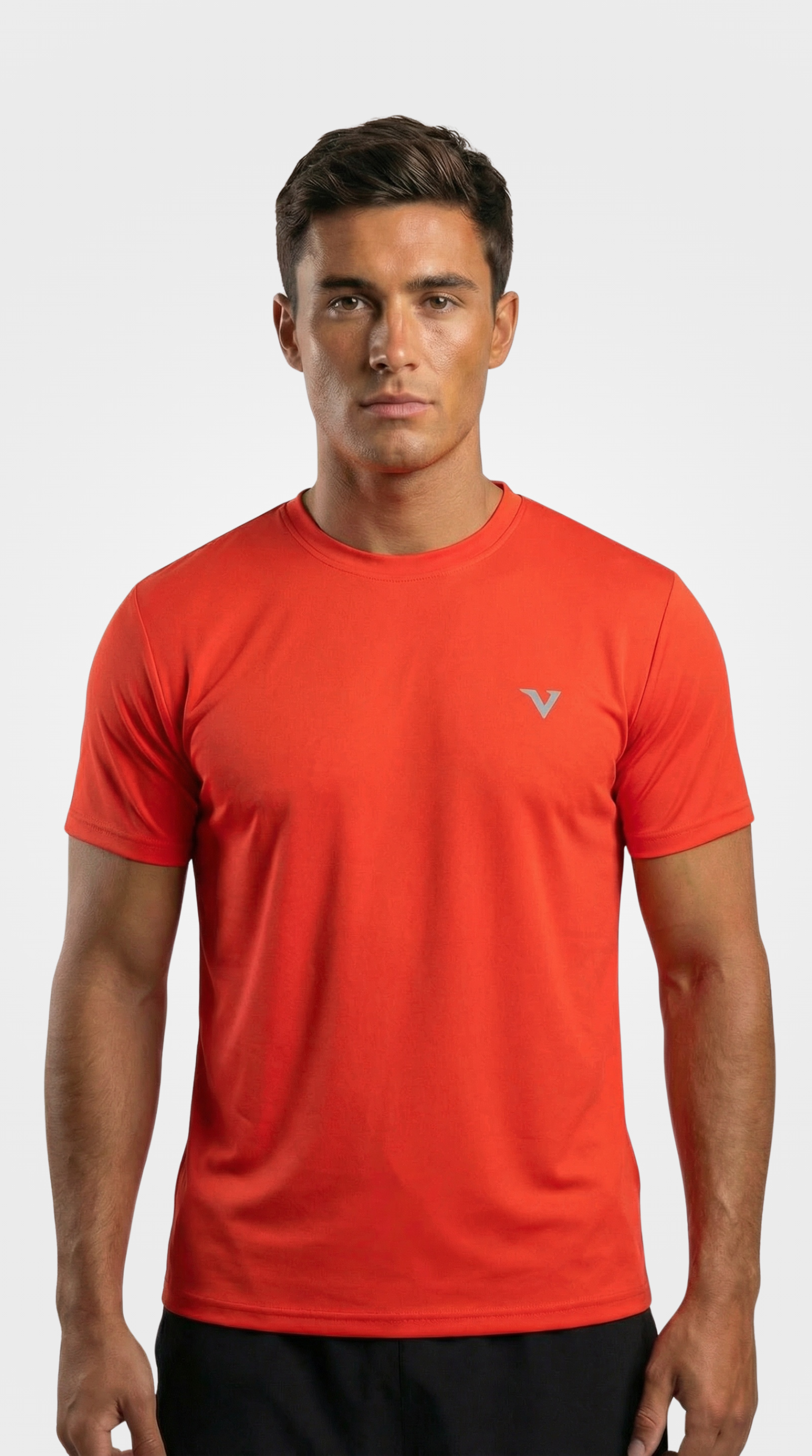 HexFlow™ T-shirt - Blood Orange/Grey