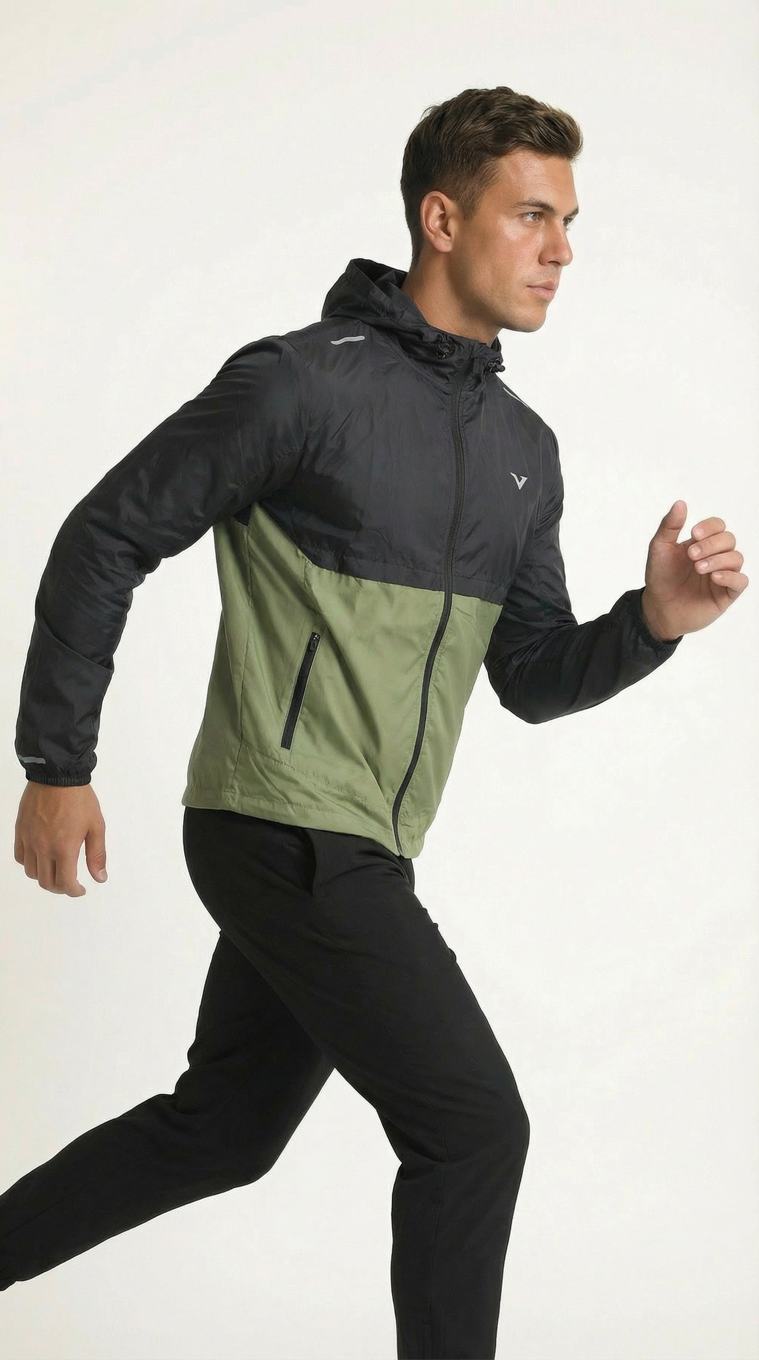 Pace Windbreaker - Black/Army Green