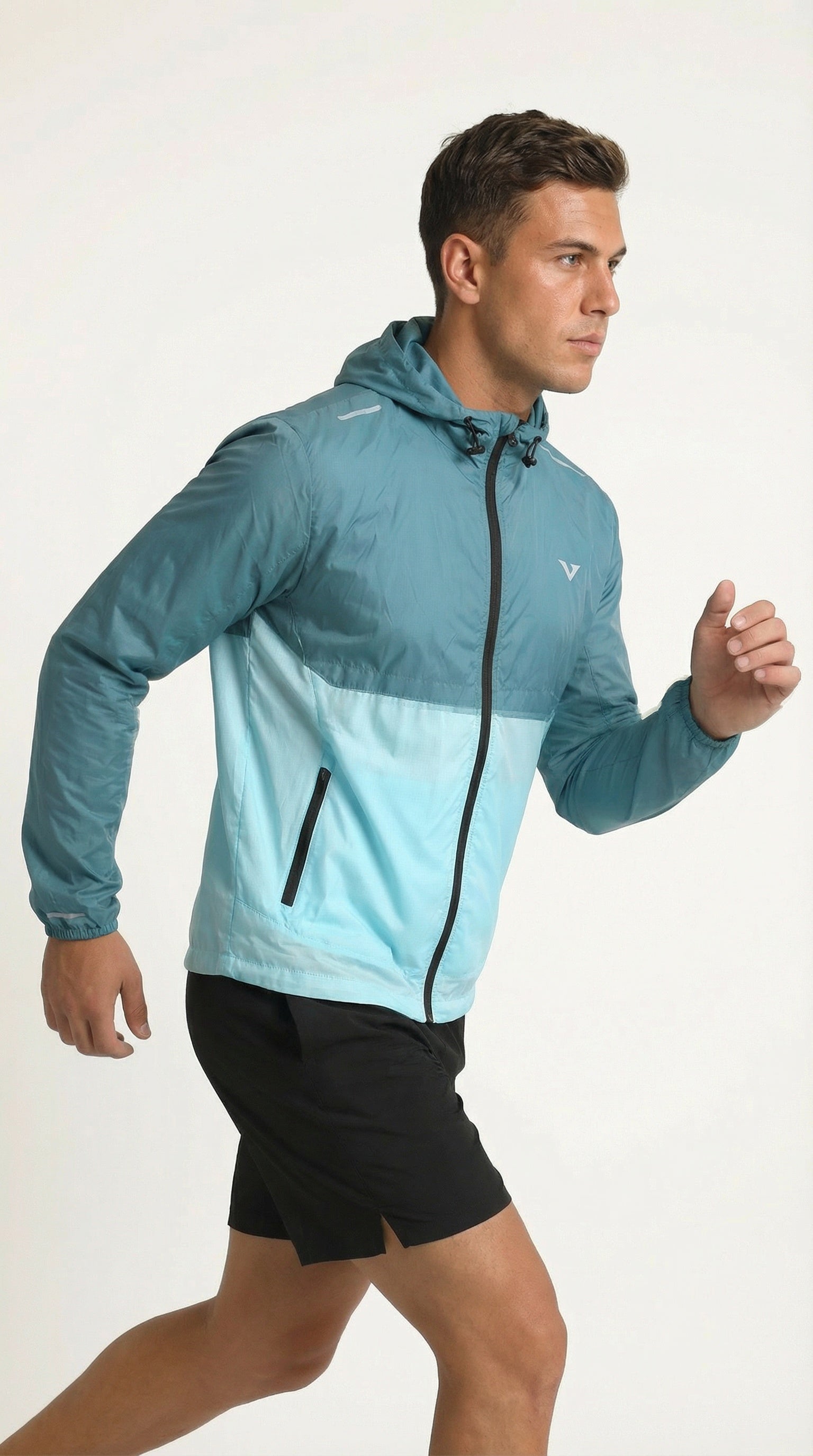 Pace Windbreaker - Teal/Sky Blue