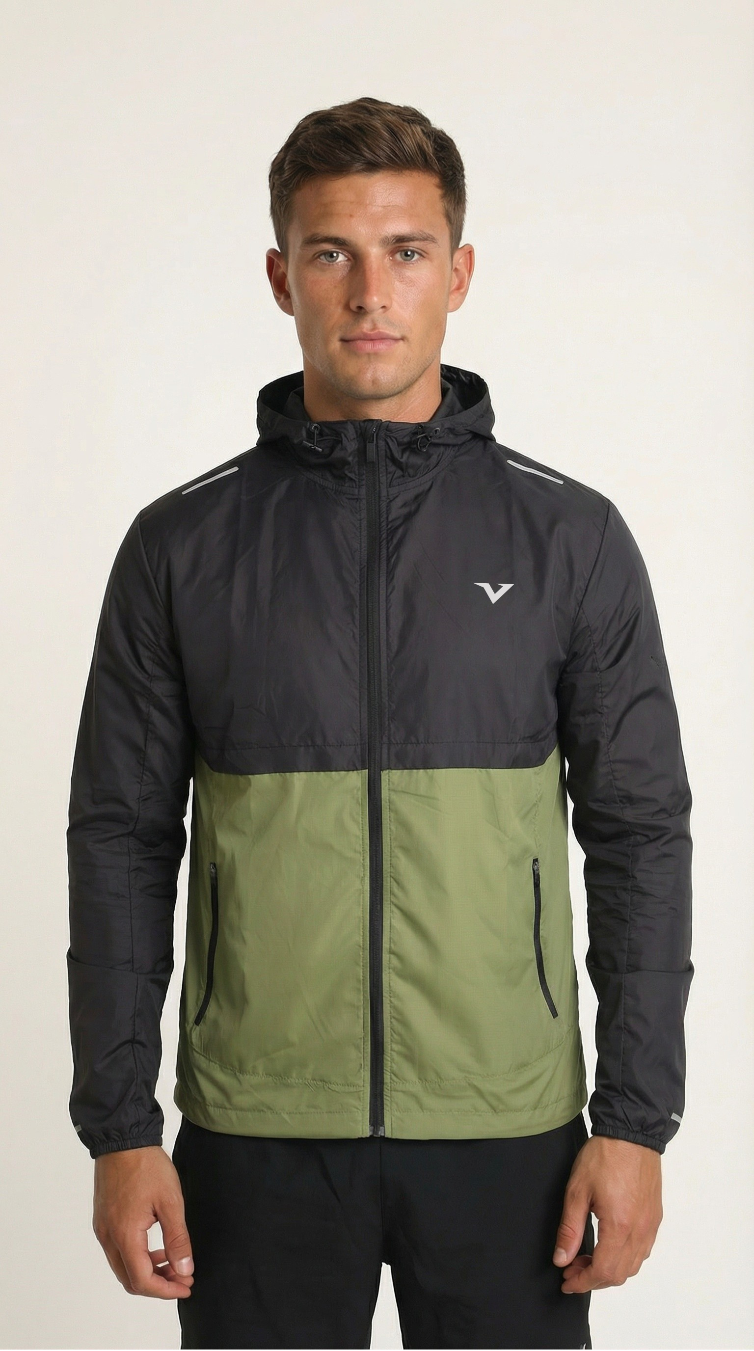Pace Windbreaker - Black/Army Green