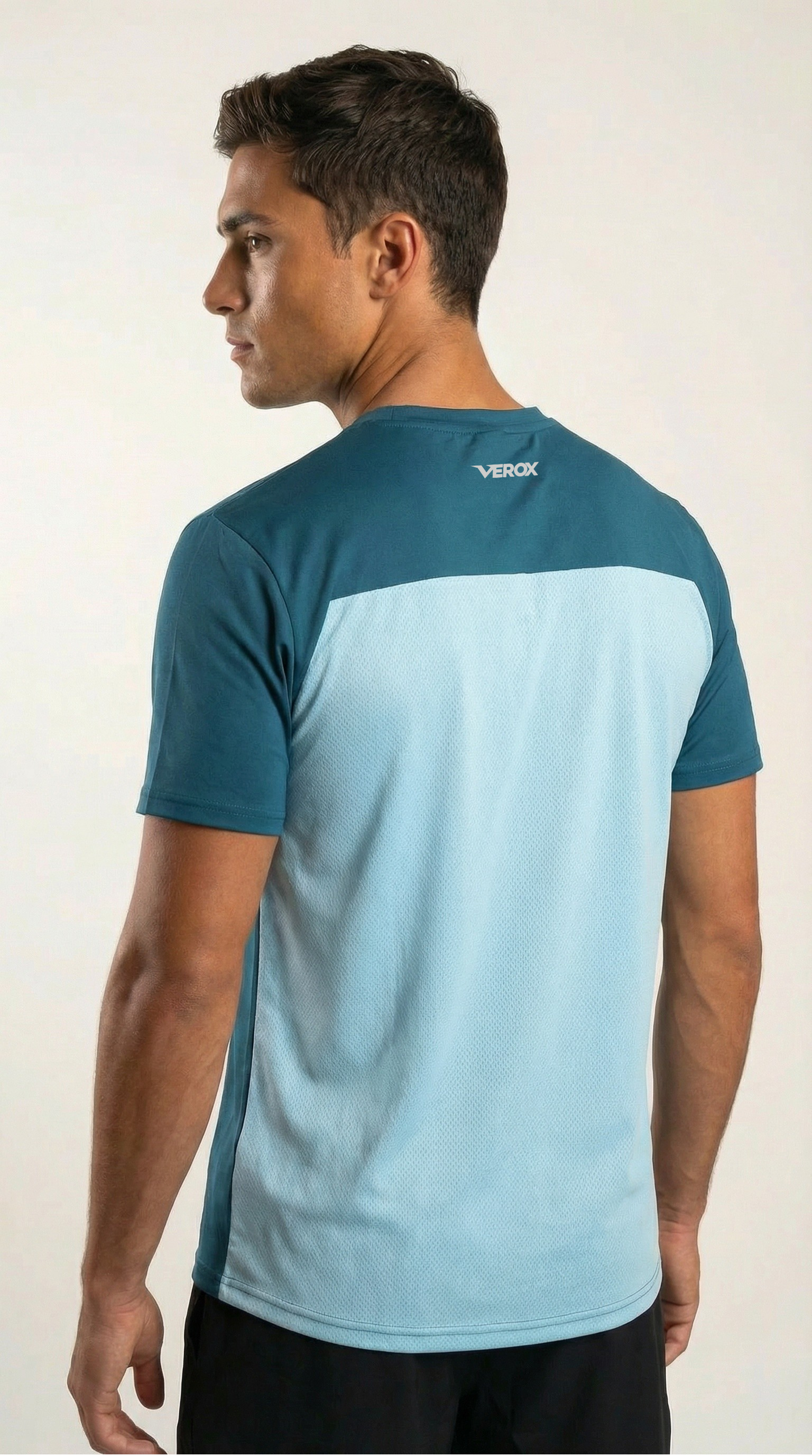 HexFlow™ T-shirt- Teal/Light Blue